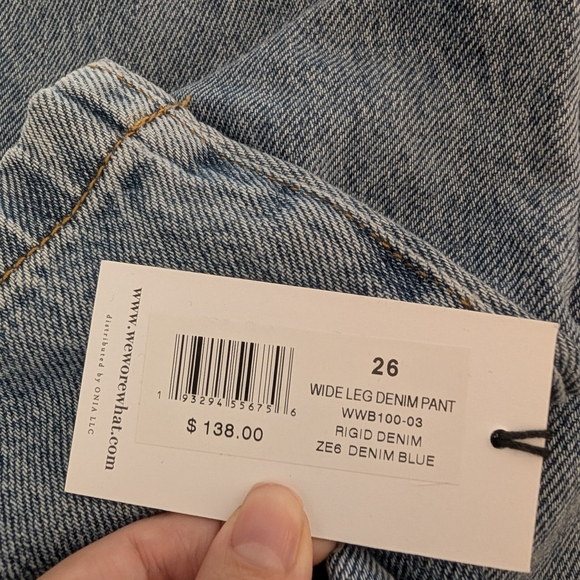 WeWoreWhat Light Blue Wide Leg Jeans - Picture 8 of 8